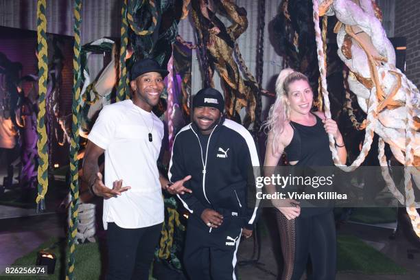 Joe-Joe Grooves, Kennis Marquis and Kat Reow attend PUMA Hosts CAMP PUMA To Launch Their Newest Women's Collection, Velvet Rope at Goya Studios on...