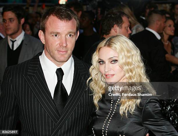 Madonna attends the world premiere of RocknRolla at Odeon West End on September 1, 2008 in London, England.