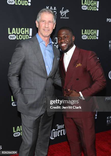 Jon Feltheimer and Kevin Hart Host Launch Of Laugh Out Loud at a Private Residence on August 3, 2017 in Beverly Hills, California.