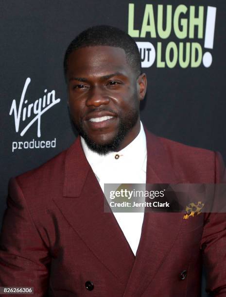 Kevin Hart attends Kevin Hart And Jon Feltheimer Host Launch Of Laugh Out Loud at a Private Residence on August 3, 2017 in Beverly Hills, California.