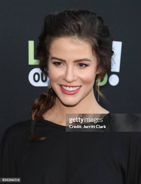 Linsey Godfrey attends Kevin Hart And Jon Feltheimer Host Launch Of Laugh Out Loud at a Private Residence on August 3, 2017 in Beverly Hills,...