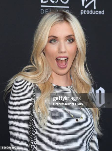 Laura Clery attends Kevin Hart And Jon Feltheimer Host Launch Of Laugh Out Loud at a Private Residence on August 3, 2017 in Beverly Hills, California.