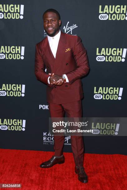 Kevin Hart attends the Kevin Hart and Jon Feltheimer Host Launch Of Laugh Out Loud at Private Residence on August 3, 2017 in Beverly Hills,...