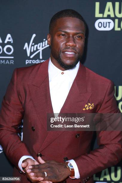 Kevin Hart attends the Kevin Hart and Jon Feltheimer Host Launch Of Laugh Out Loud at Private Residence on August 3, 2017 in Beverly Hills,...
