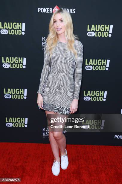 Laura Clery attends the Kevin Hart and Jon Feltheimer Host Launch Of Laugh Out Loud at Private Residence on August 3, 2017 in Beverly Hills,...