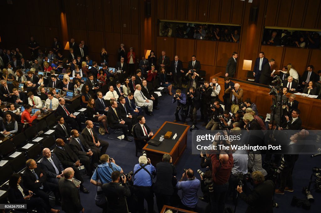 WASHINGTON, DC - JUNE 8: Fired FBI Director James B. Comey arri