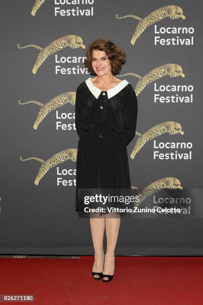 Actress Fanny Ardant attends a red carpet during the 70th Locarno Film Festival on August 3, 2017 in Locarno, Switzerland.