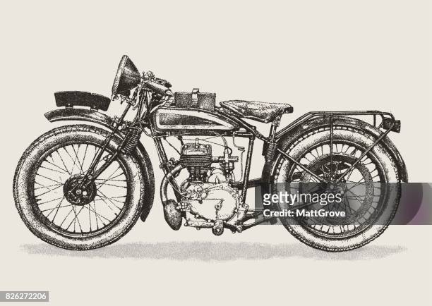 vintage motorrad - motorbike racing stock-grafiken, -clipart, -cartoons und -symbole