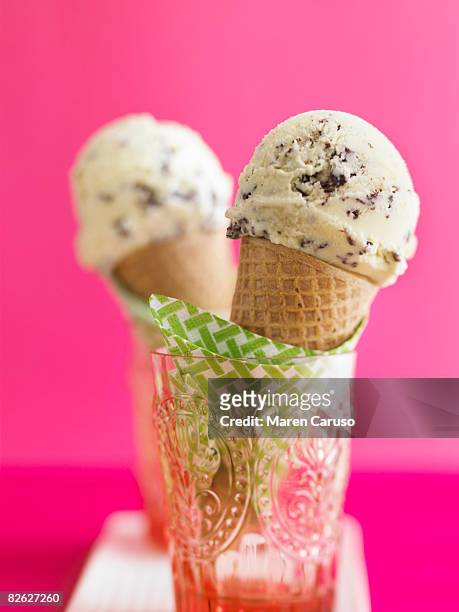 mint chip ice cream - frango stock pictures, royalty-free photos & images