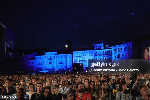 General view of Piazza Grande during the 70th Locarno Film Festival on August 3, 2017 in Locarno, Switzerland.