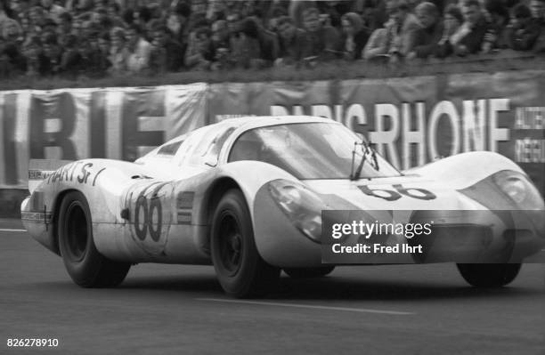 Porsche 908 on the track racing Le Mans 1968, Team Squadra Tartaruga,Gianwirco Rico Steineman, Dieter Spoerry, #66, Le Mans 1968, 24 hour endurance...