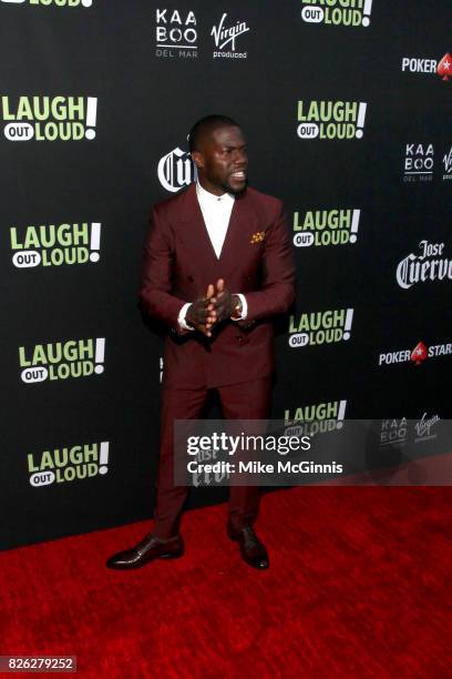 Kevin Hart attends Launch Of Laugh Out Loud hosted by Kevin Hart And Jon Feltheimer on August 03, 2017 in Los Angeles, California.