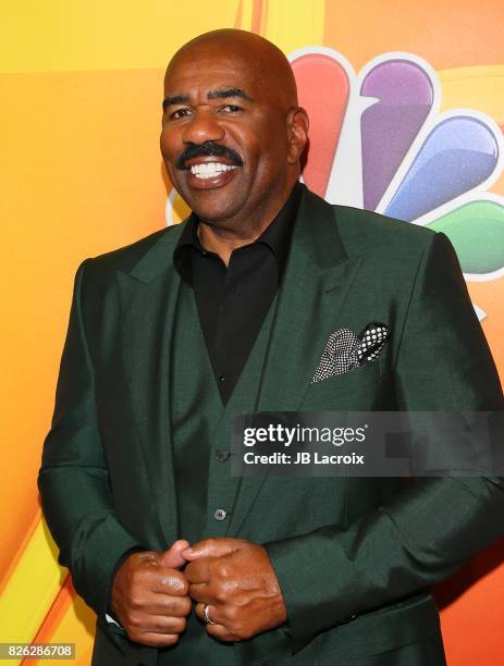 Steve Harvey attends the 2017 Summer TCA Tour 'NBCUniversal Press Tour' on August 03, 2017 in Los Angeles, California.