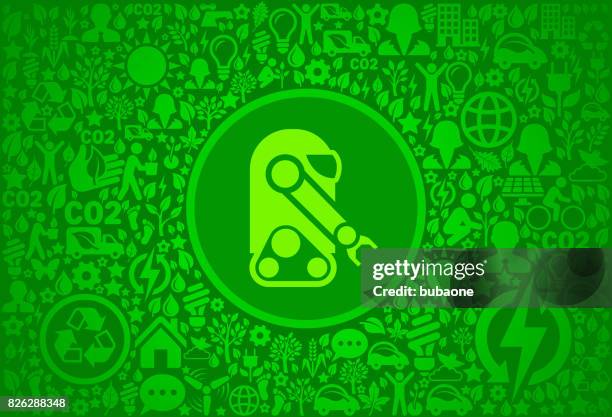 traveling robot environment green vector icon pattern - robot bird stock illustrations
