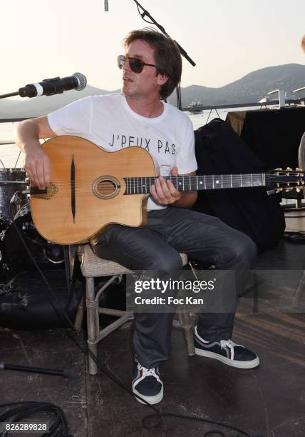 Thomas Dutronc attends the Fight Night Weighing Party at La Bouillabaisse Saint Tropez on August 3, 2017 in Saint-Tropez, France.