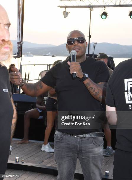 Lord Kossity attends the Fight Night Weighing Party at La Bouillabaisse Saint Tropez on August 3, 2017 in Saint-Tropez, France.