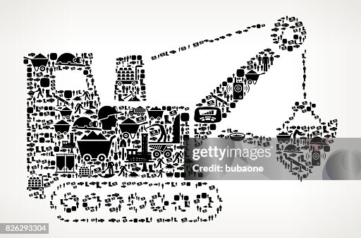 採礦卡車行業向量圖示模式挖掘 採礦卡車行業向量圖示模式挖掘