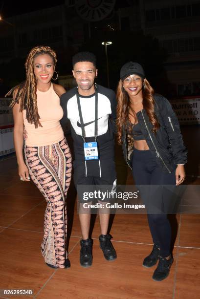 Rose Lee,Slim Dope and Boity at the NBA Africa Celebrity Basketball Game on August 03, 2017 in Johannesburg, South Africa. The NBA Africa Game...