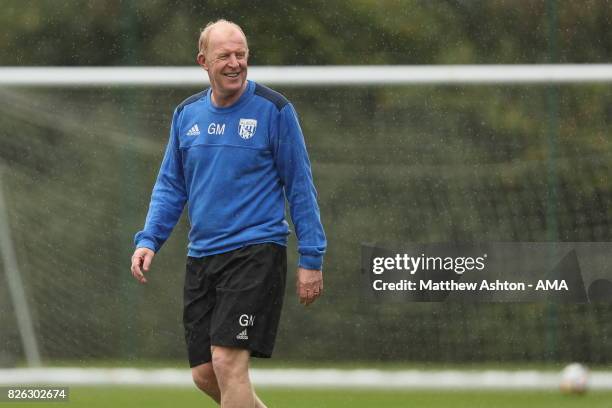 Gary Megson Assistant Head Coach of West Bromwich Albion during a training session on August 3, 2017 in West Bromwich, England.