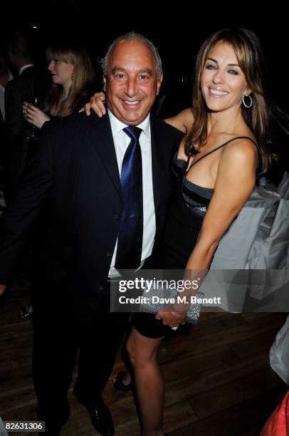 Sir Philip Green and Elizabeth Hurley attend the GQ Men Of The Year Awards, at The Royal Opera House on September 2, 2008 in London, England.