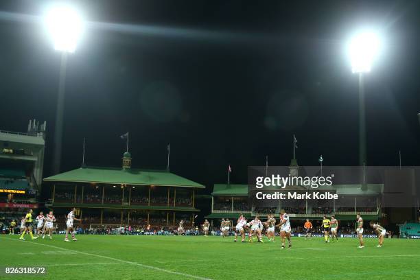 General view is seen during the round 22 NRL match between the St George Illawarra Dragons and the South Sydney Rabbitohs at Sydney Cricket Ground on...