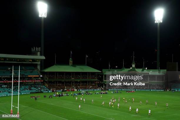 General view is seen during the round 22 NRL match between the St George Illawarra Dragons and the South Sydney Rabbitohs at Sydney Cricket Ground on...