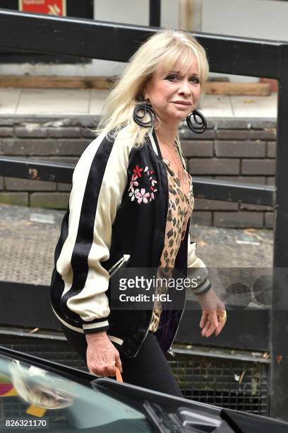 Jo Wood seen at the ITV Studios on August 4, 2017 in London, England.