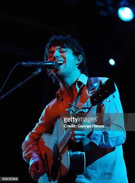 Singer-songwriter Conor Oberst performs live at the Melkweg September 2, 2008 in Amsterdam, Netherlands.