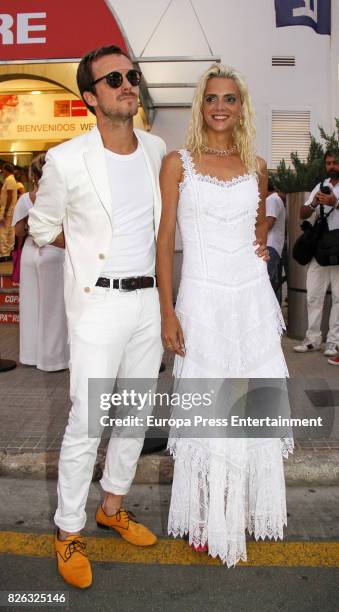 Aldo Comas and his wife Macarena Gomez attend dinner during the 36th Copa Del Rey Mafre Sailing Cup on August 3, 2017 in Palma de Mallorca, Spain.