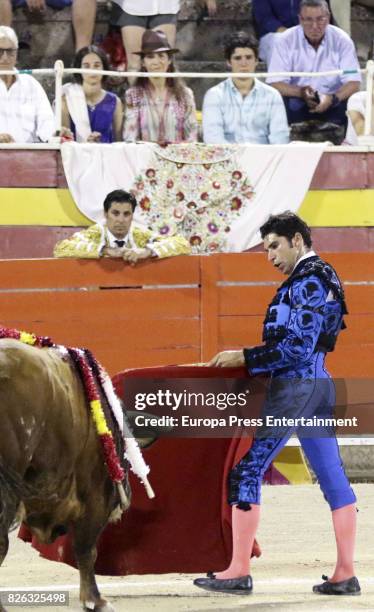 Princess Elena of Spain and her children Felipe Juan Froilan de Marichalar y Borbon and Victoria Federica de Marichalar y Borbon attend Spanish...