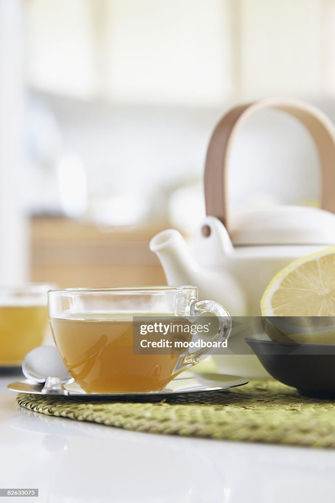 Tea set, close-up