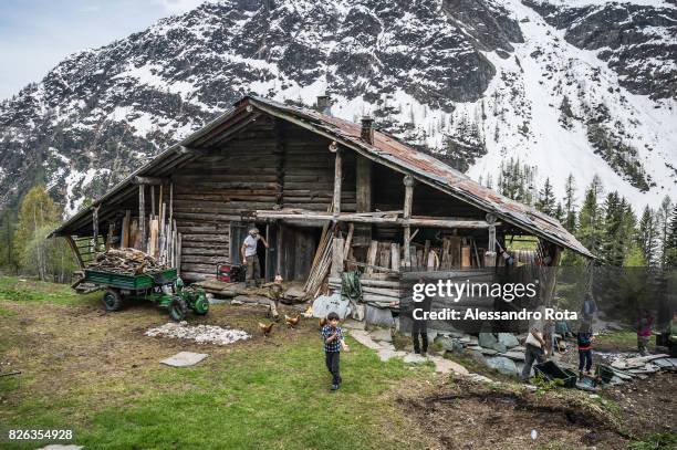 Otro, Val Sesia - traditional 'Wlazer' house where the shepherd spend their summers