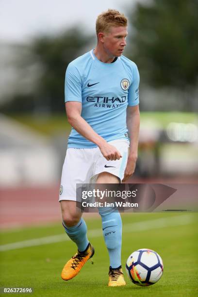 Kevin De Bruyne of Manchester City in action during a Pre Season Friendly between Manchester City and West Ham United at the Laugardalsvollur stadium...