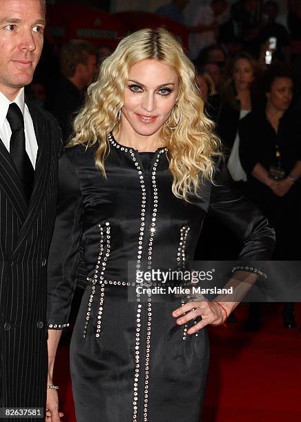 Madonna attends the world premiere of RocknRolla at Odeon West End on September 1, 2008 in London, England.