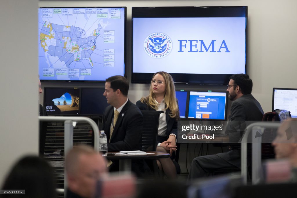 President Trump Visits Federal Emergency Management Agency (FEMA) Headquarters