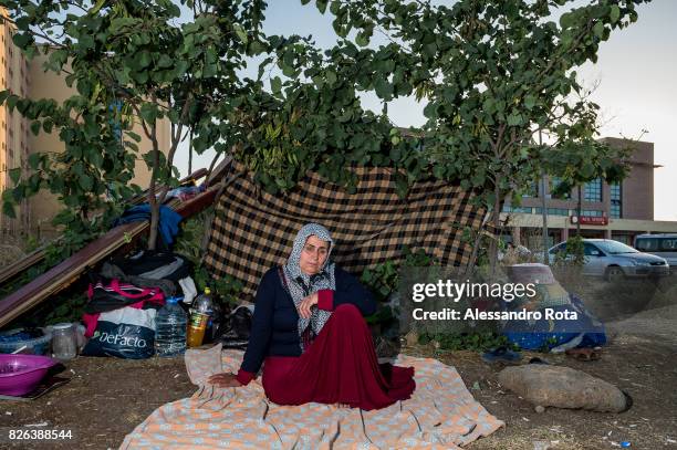 June 2015 - Ergani, Turkey. Hanim Kaya mother of Mutlu Kaya poses for a portrait in the house where Mutlu was shot in the head on the night of the...