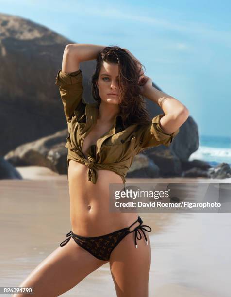 Model Isabeli Fontana poses for Madame Figaro on May 29, 2017 in Rio de Janeiro, Brazil. Top and bikini bottoms . CREDIT MUST READ: David...
