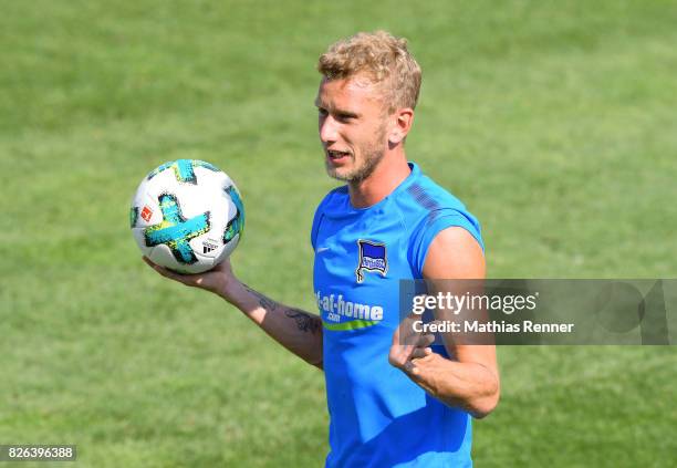 Fabian Lustenberger of Hertha BSC during the training camp on august 4, 2017 in Schladming, Austria.