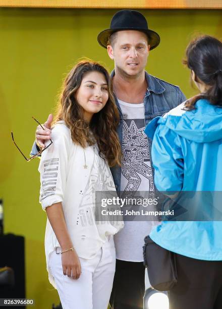 Chris Cornell's doughter, Toni Cornell and Ryan Tedder of OneRepublic perform on ABC's "Good Morning America" at Rumsey Playfield on August 4, 2017...