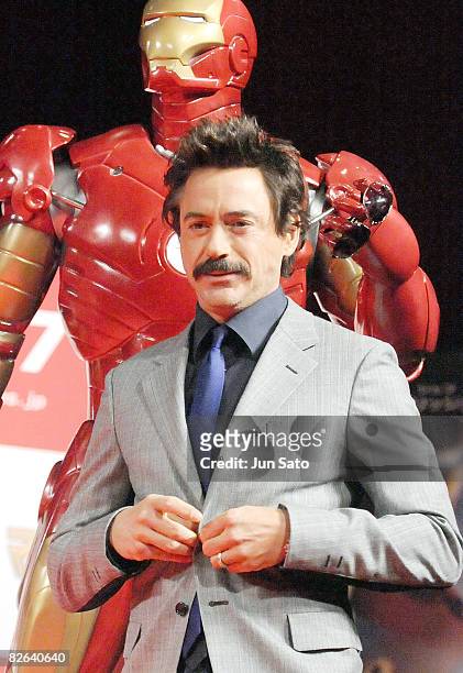 Actor Robert Downey Jr. Attends the "Iron Man" Press Conference at Shinagawa Prince Hotel on September 3, 2008 in Tokyo, Japan. The film will open on...