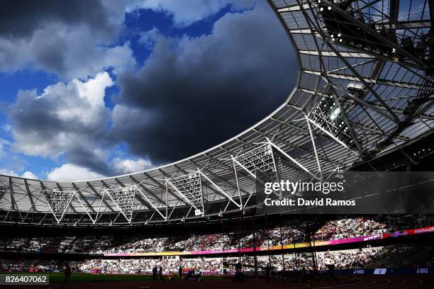 General view inside the stadium prior to day one of the 16th IAAF World Athletics Championships London 2017 at The London Stadium on August 4, 2017...