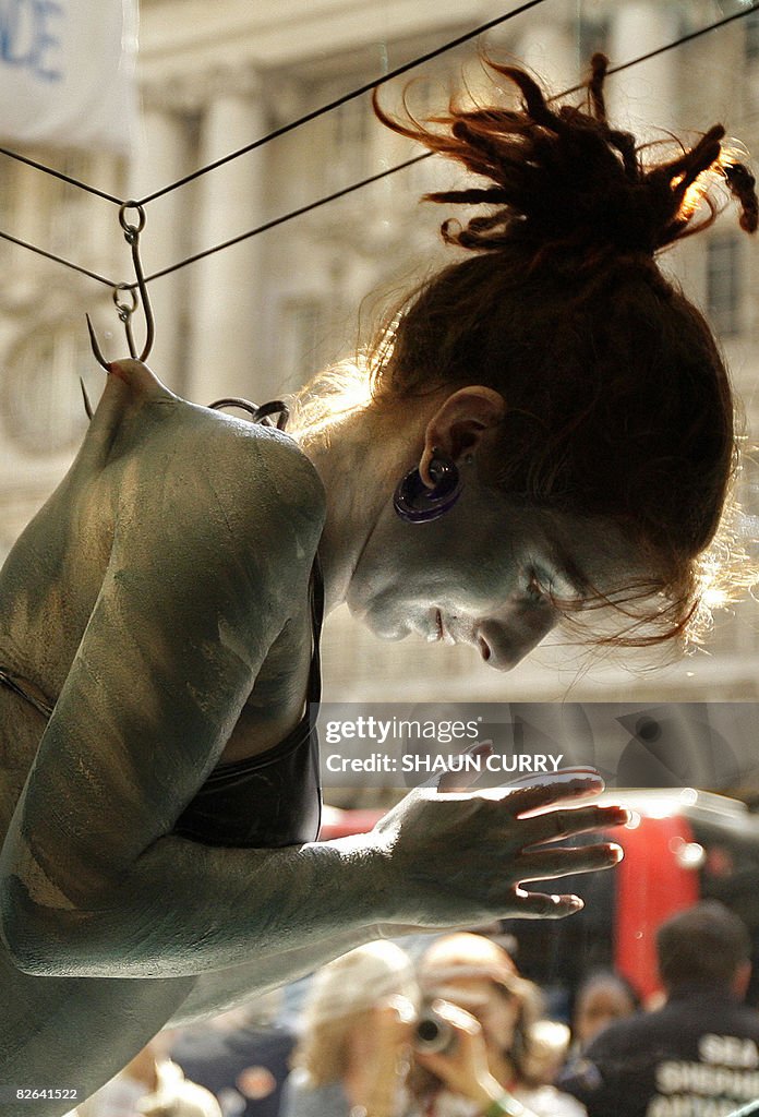 British performance artist Alice Newstea