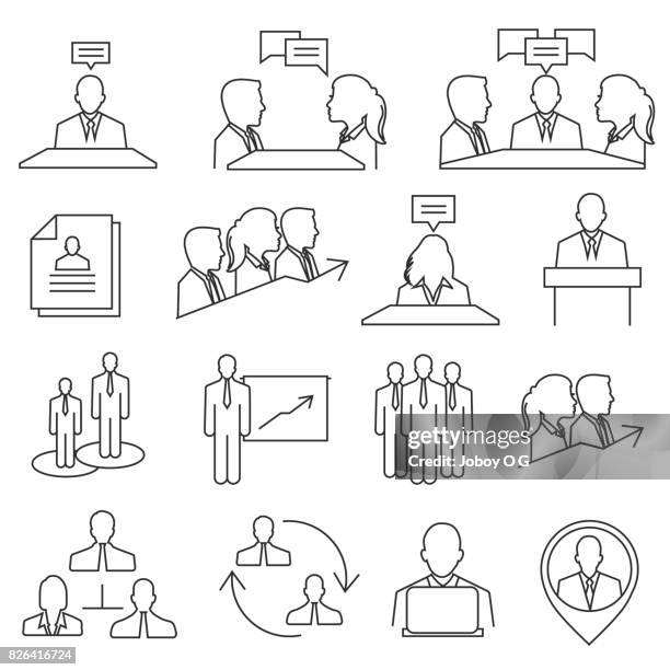 human resources and management icon - indian man talking stock illustrations