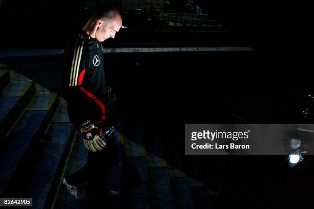 Robert Enke of Germany prior to the Oliver Kahn farewell match between FC Bayern Muenchen and Germany at the Allianz Arena on September 2, 2008 in...
