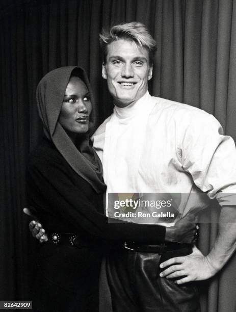 Grace Jones and Dolph Lundgren