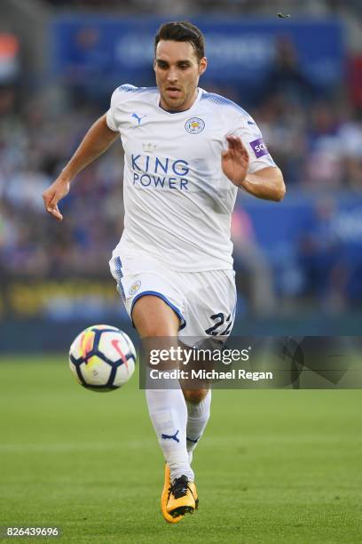 Matty James of leicester in action during the preseason friendly match between Leicester City and Borussia Moenchengladbach at The King Power Stadium...