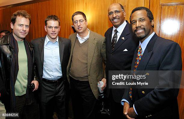 Greg Kinnear, Matt Damon, Chairman of Fox Films Tom Rothman, Lt. Gov. Of Maryland Michael Steele and Dr. Ben Carson MD