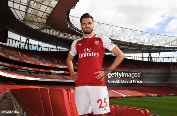 Carl Jenkinson of Arsenal during the Arsenal 1st team photocall at Emirates Stadium on August 3, 2017 in London, England.