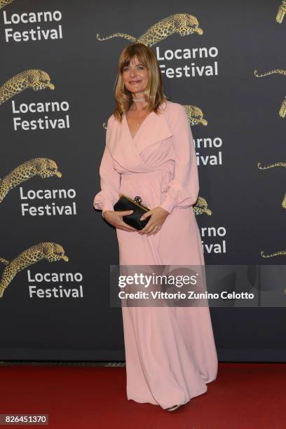 Actress Nastassja Kinski attends a red carpet during the 70th Locarno Film Festival on August 4, 2017 in Locarno, Switzerland.