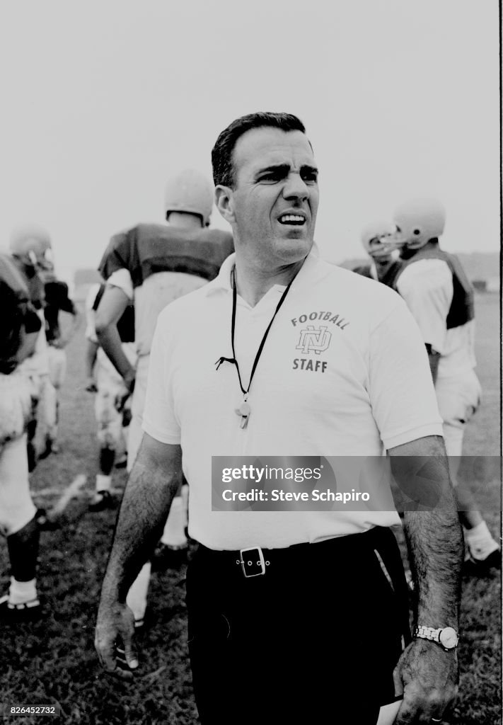 Notre Dame Coach Parseghian On Field